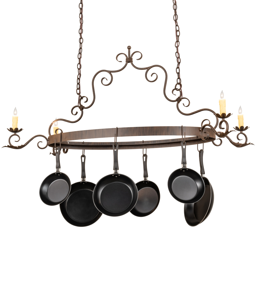 54&#34; Long Elara 4 Light Pot Rack