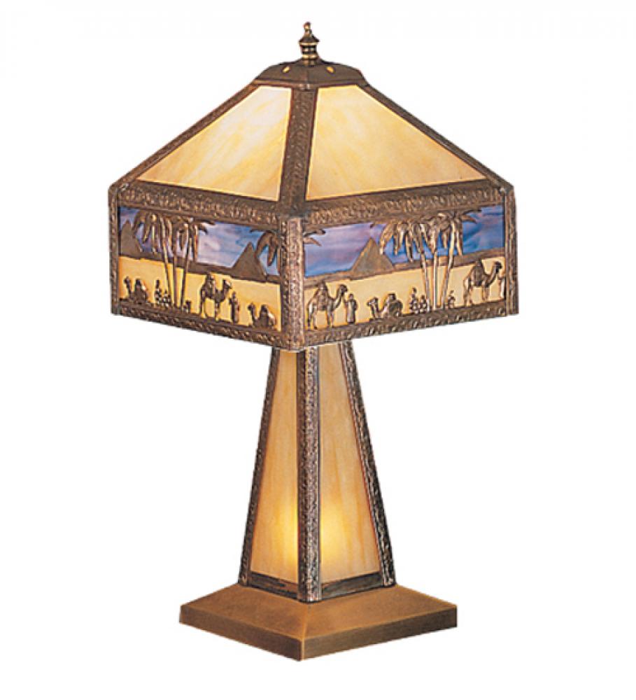 19.5&#34; Wide Camel Mission Accent Lamp