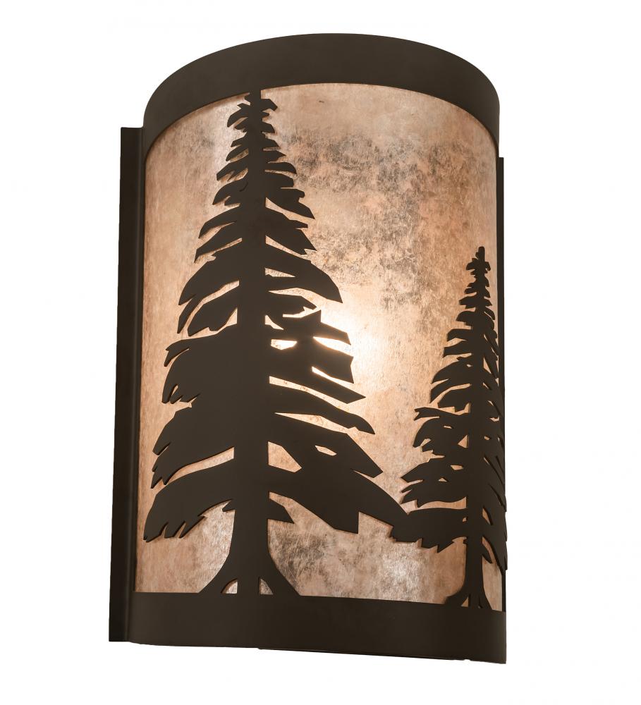 8&#34; Wide Tall Pines Left Wall Sconce