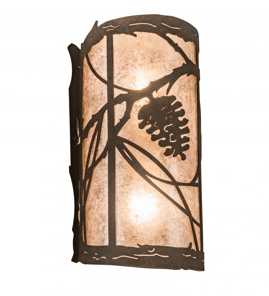 8&#34; Wide Whispering Pines Left Wall Sconce