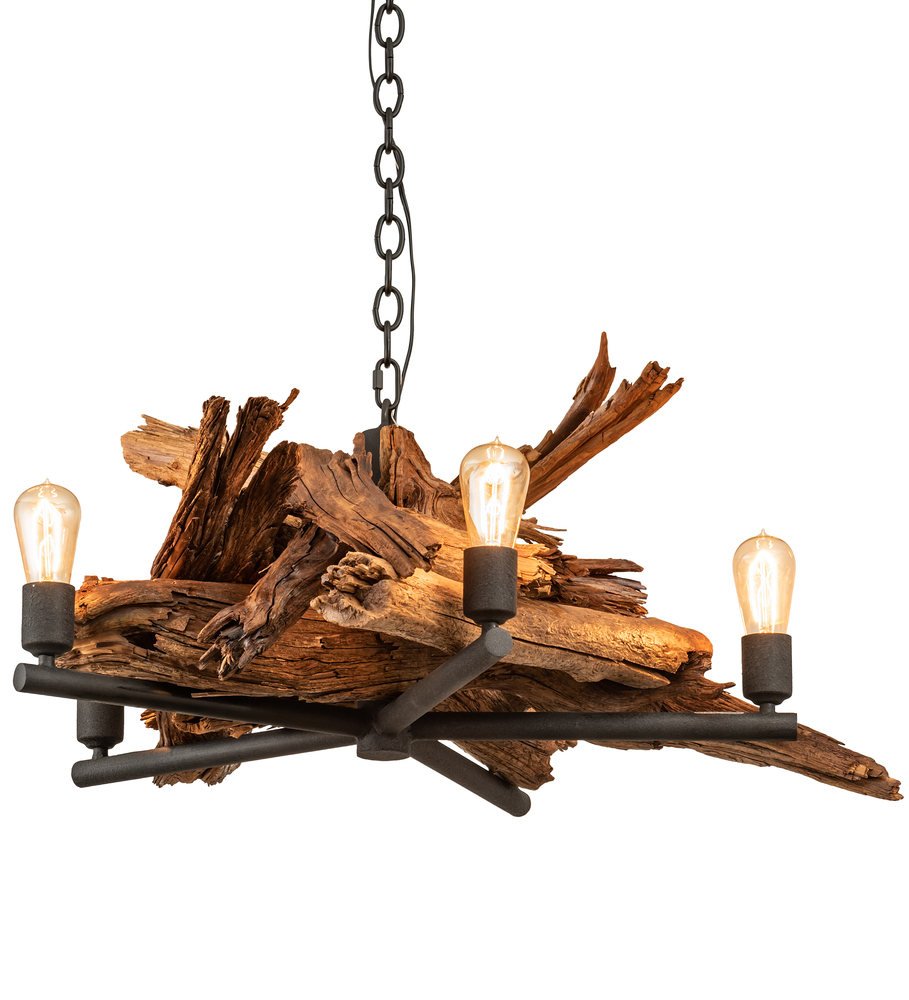 35&#34; Wide Driftwood 5 Light Chandelier