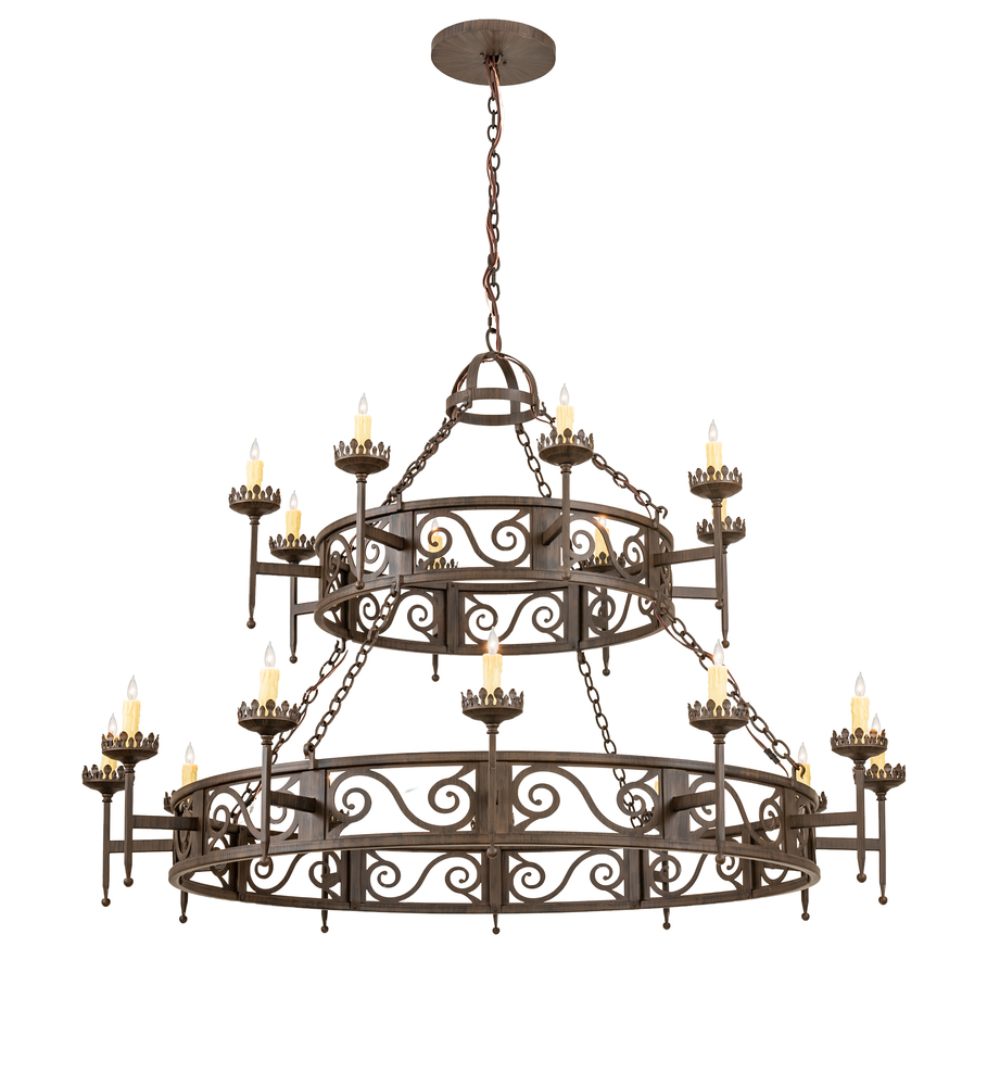 66&#34; Wide Majella 20 Light Two Tier Chandelier