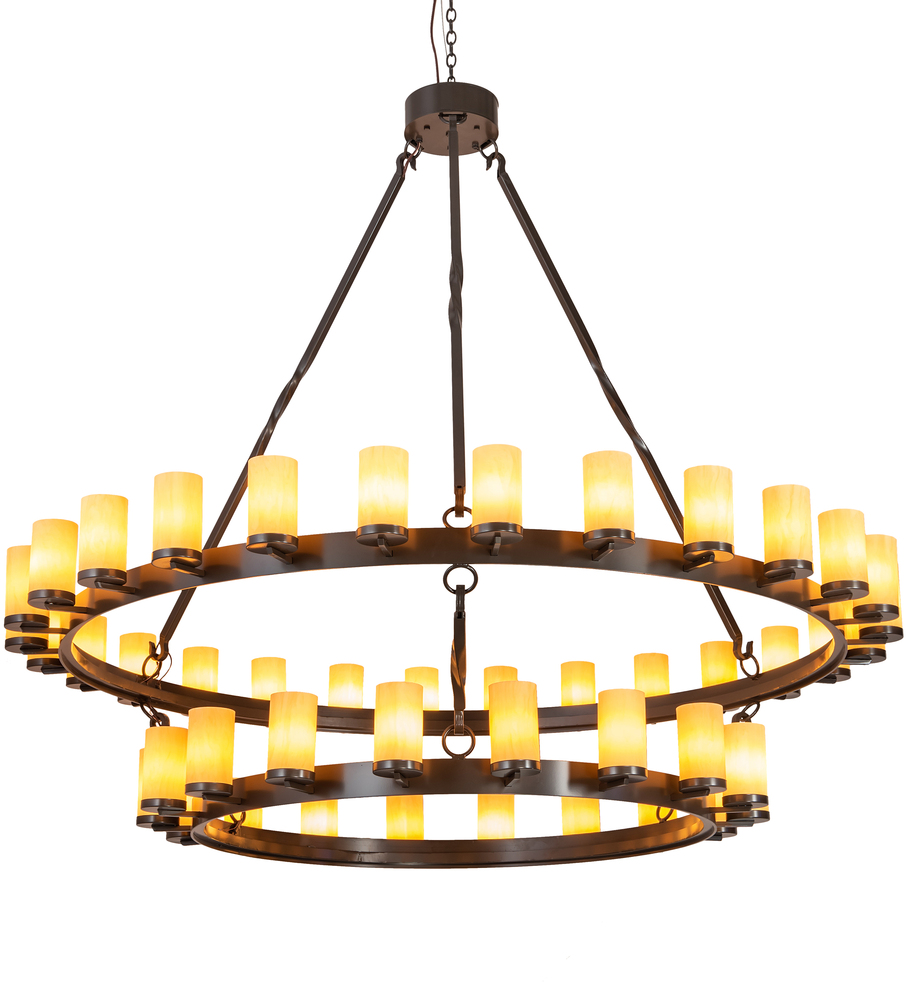 84&#34; Wide Noziroh Ring 46 Light Two Tier Chandelier