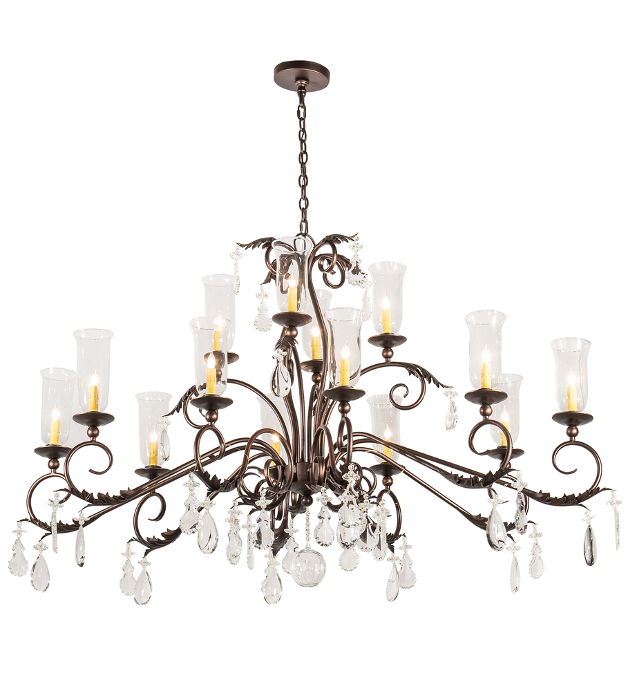 62&#34; Long Windsor 14 Light Oblong Chandelier