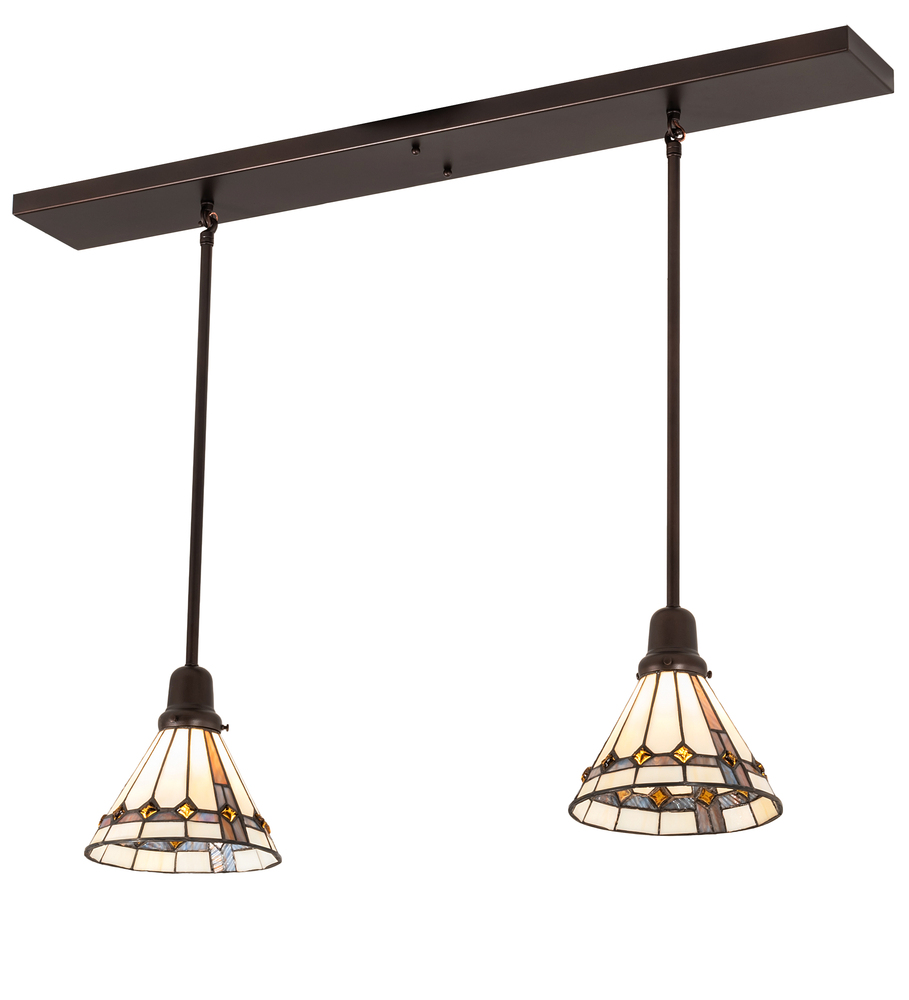 39&#34; Long Belvidere 2 Light Pendant