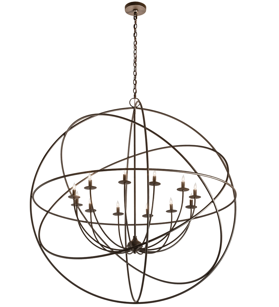 54&#34; Wide Atom Enerjisi 12 Light Chandelier