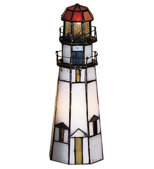 9&#34;H The Lighthouse on Marble Head Accent Lamp