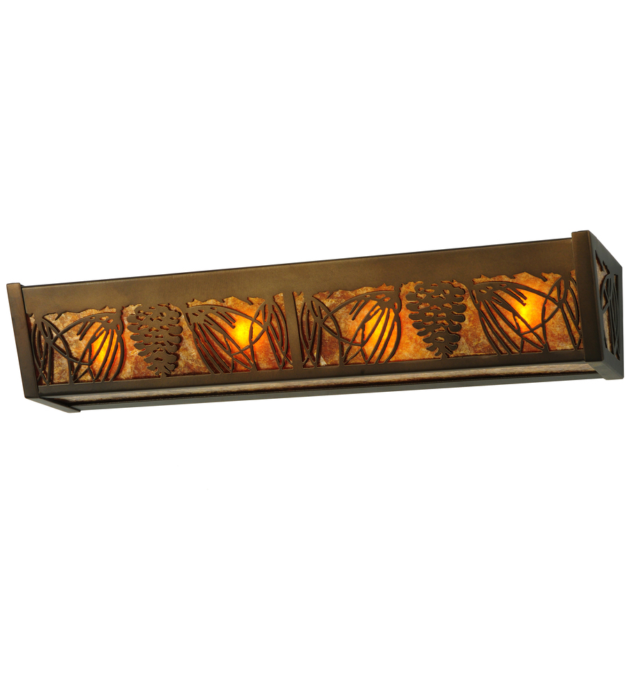 24&#34; Wide Pinecone Inverted Vanity Light