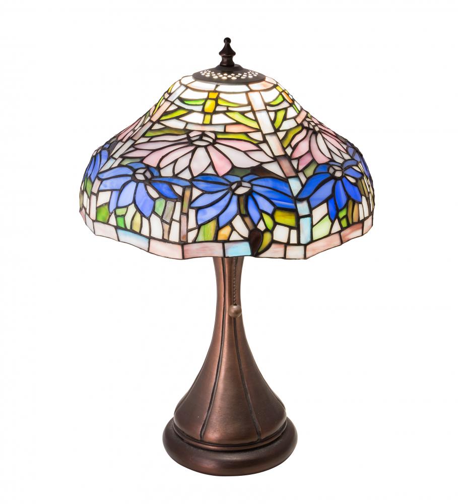 18&#34; High Poinsettia Fluted Accent Lamp