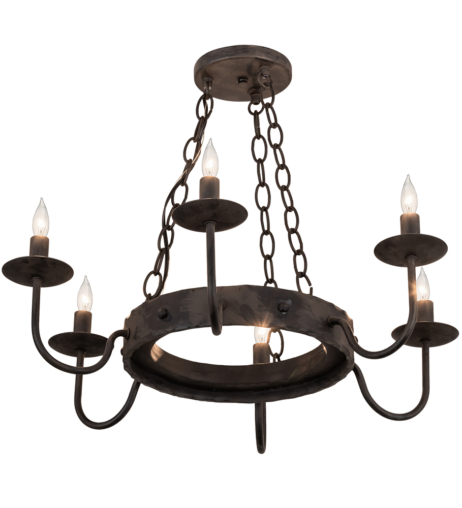 24&#34; Wide Edinburgh 6 Light Chandelier