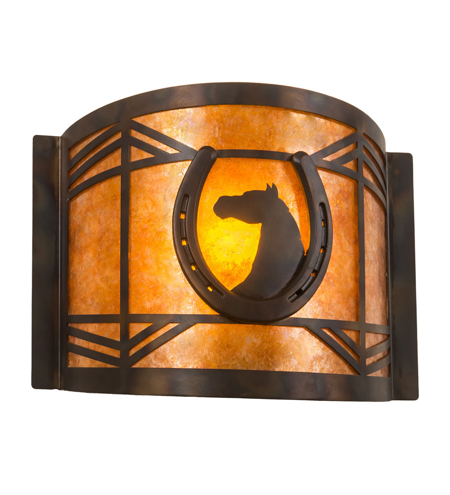 12&#34; Wide Horseshoe Wall Sconce