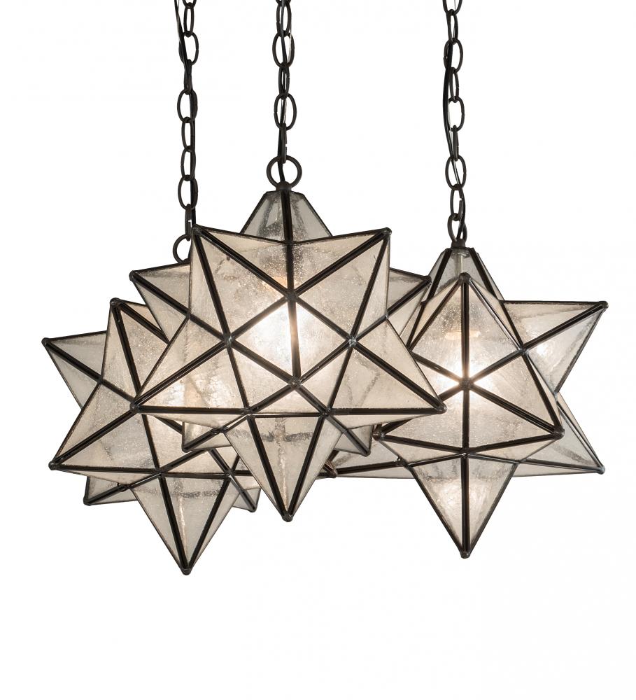 23&#34; Wide Moravian Star 3 Light Cascading Pendant