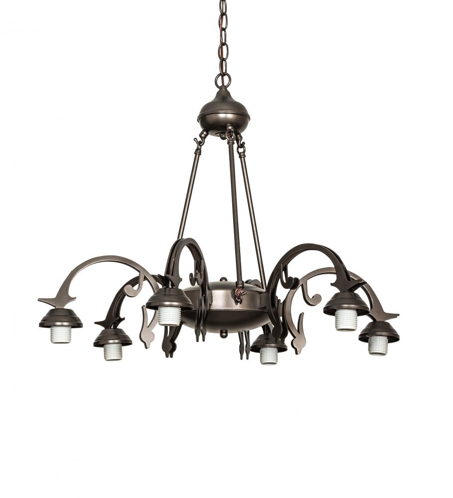 28&#34; Wide 6 Light Chandelier Hardware