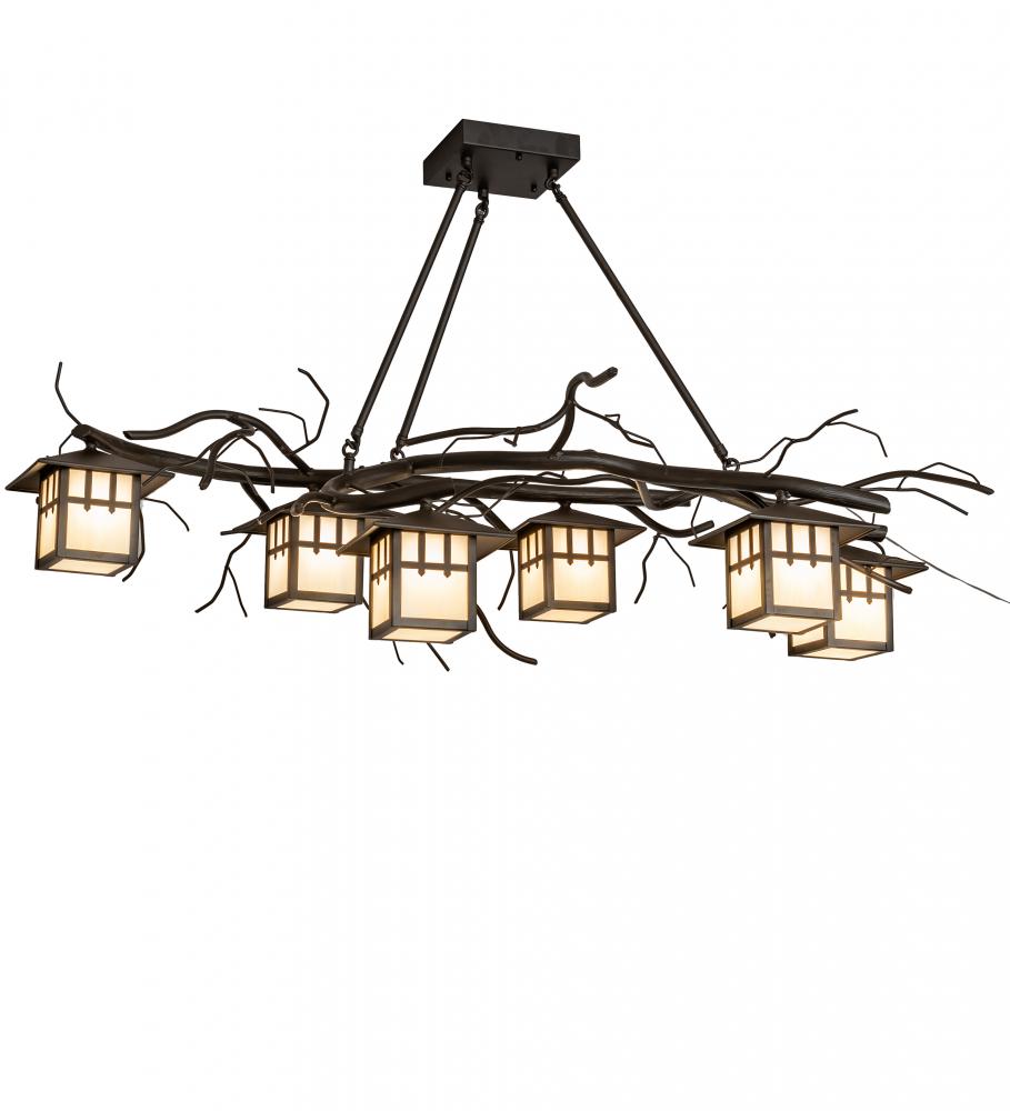 51&#34; Long Winter Solstice 6 Light Oblong Chandelier