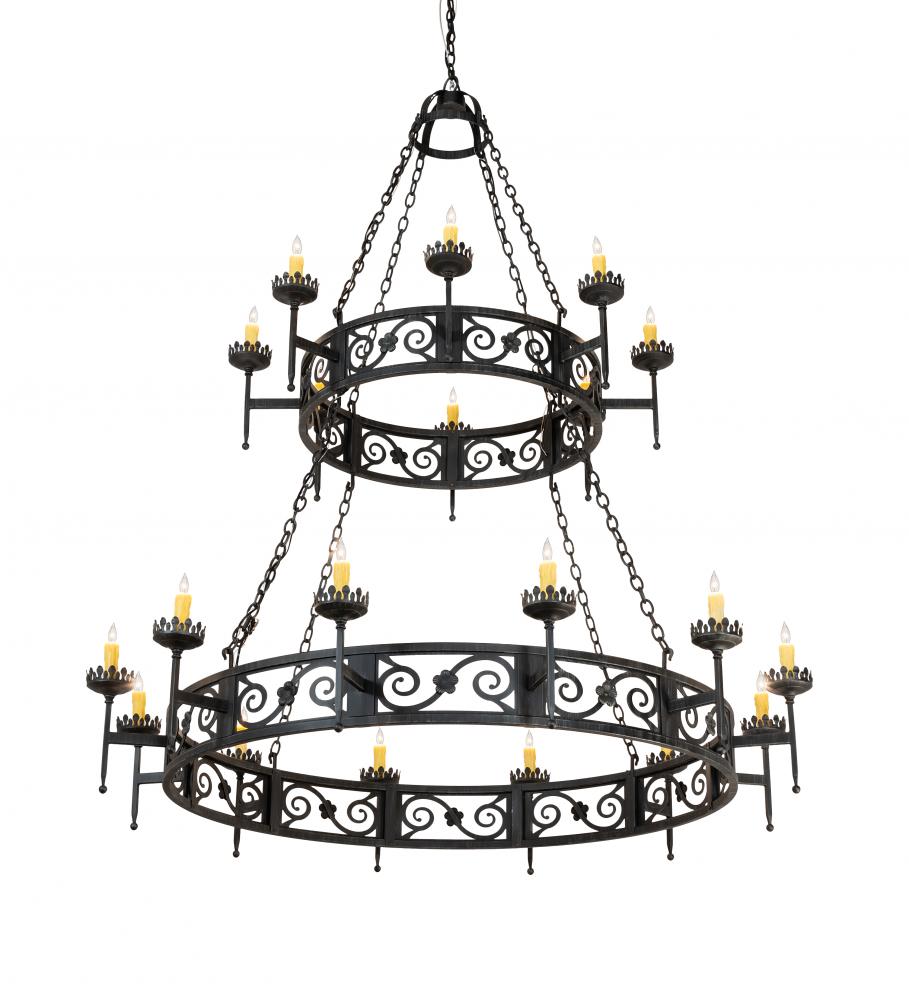 66&#34; Wide Majella 20 Light Two Tier Chandelier