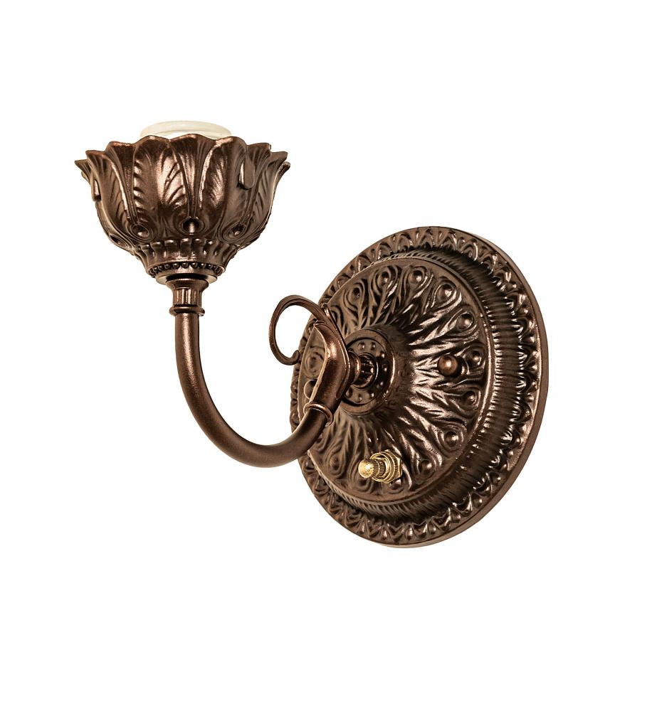 6&#34; Wide Victorian Mahogany Bronze Wall Sconce Hardware