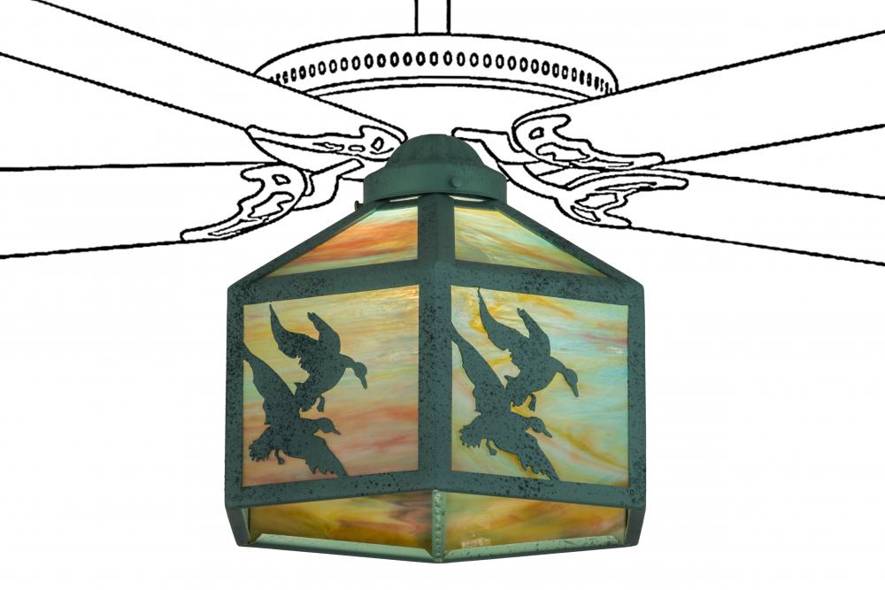 13&#34;W Ducks in Flight Fan Light