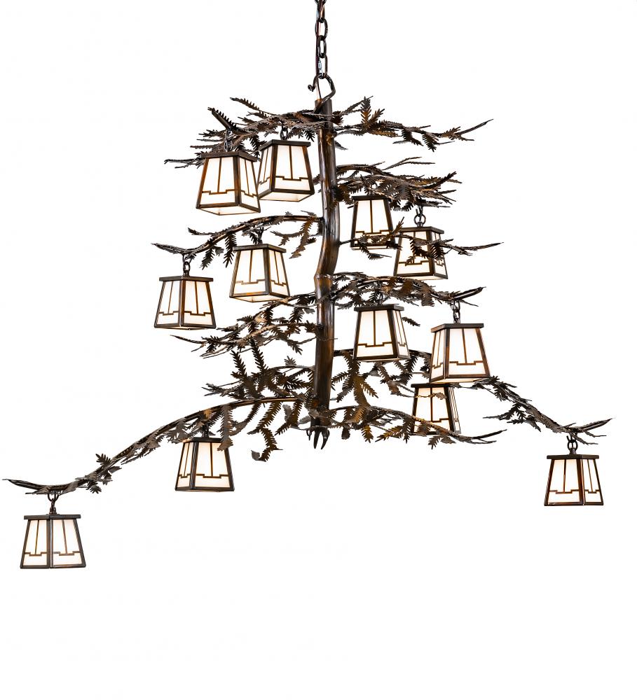 48&#34; Long Pine Branch 12 Light Chandelier