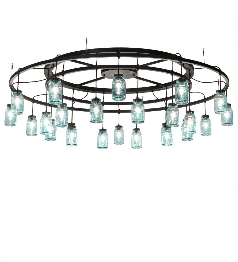 75&#34; Wide Mason Jar 24 Light Chandelier