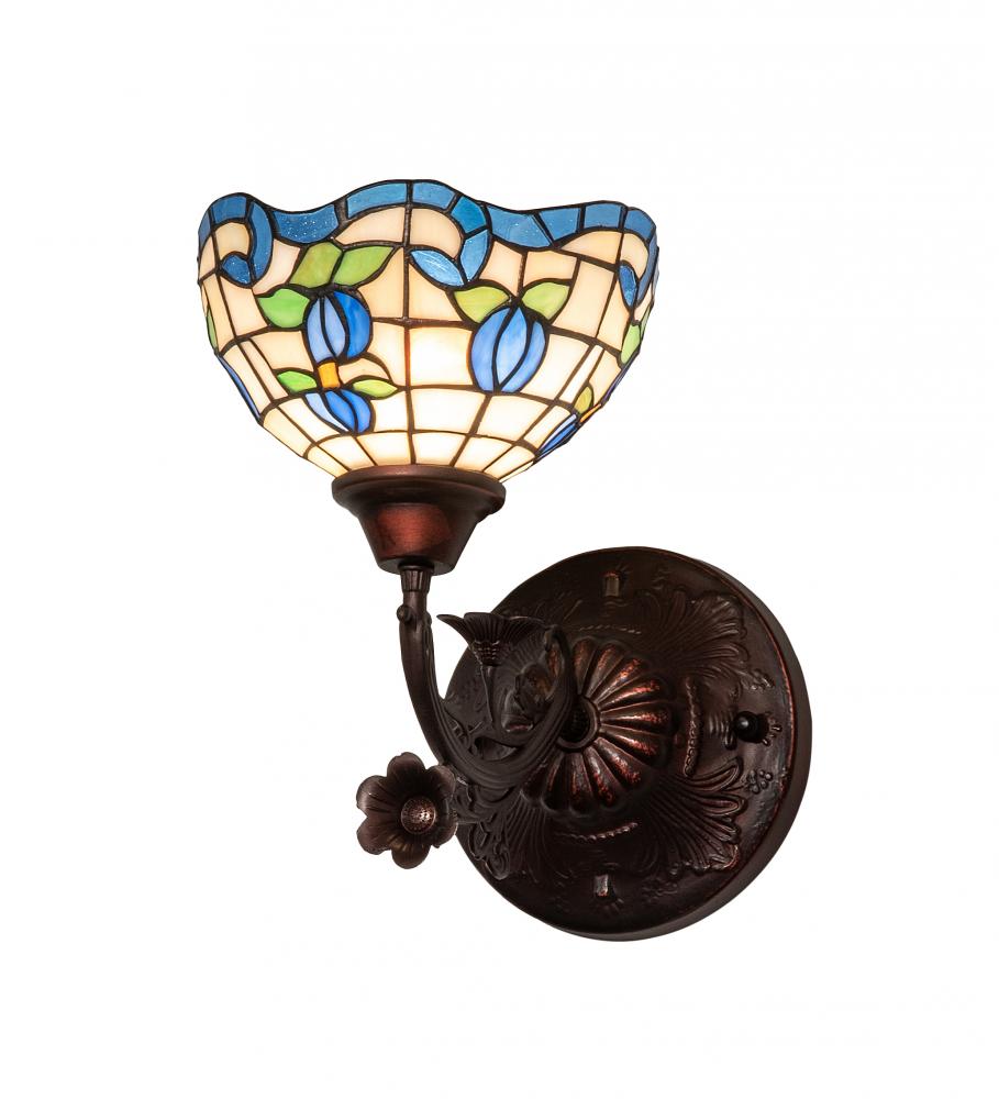 8&#34; Wide Roseborder Wall Sconce