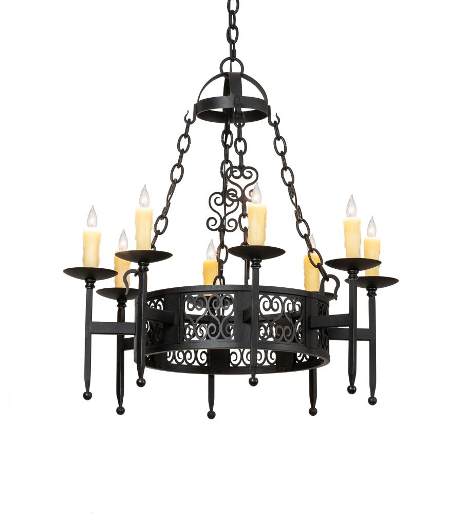 28&#34; Wide Toscano 8 Light Chandelier