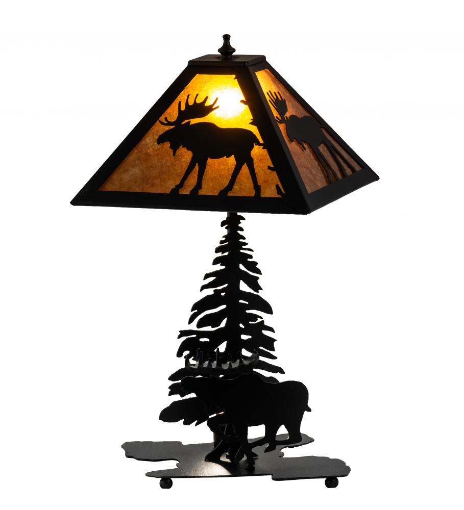 21&#34; High Lone Moose Table Lamp