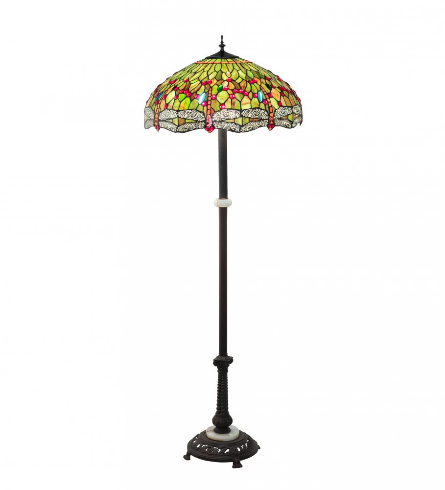 62&#34; High Tiffany Hanginghead Dragonfly Floor Lamp