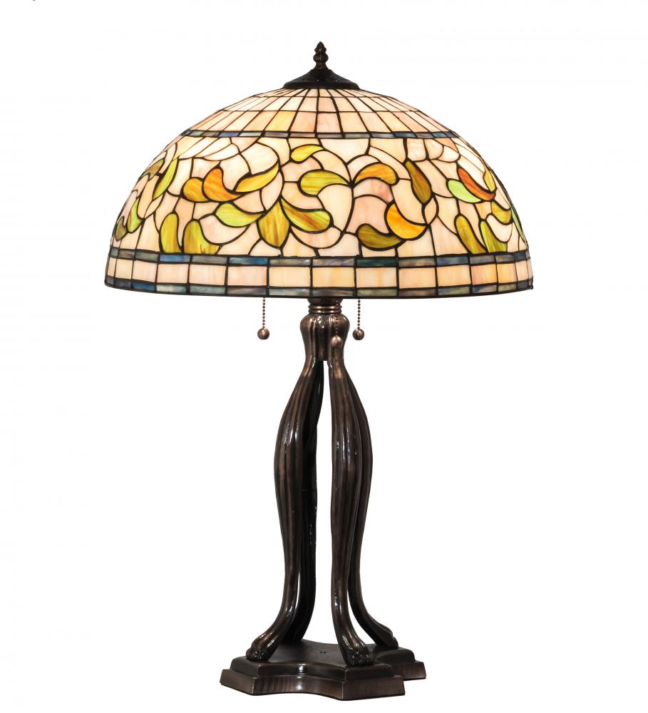 30&#34; High Tiffany Turning Leaf Table Lamp