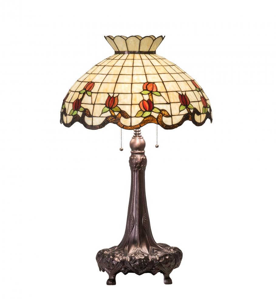 33&#34; High Roseborder Table Lamp