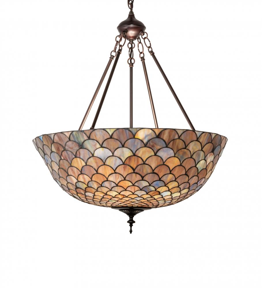 24&#34; Wide Tiffany Fishscale Inverted Pendant