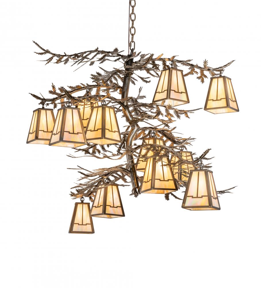 55&#34; Long Pine Branch Valley View 12 Light Chandelier