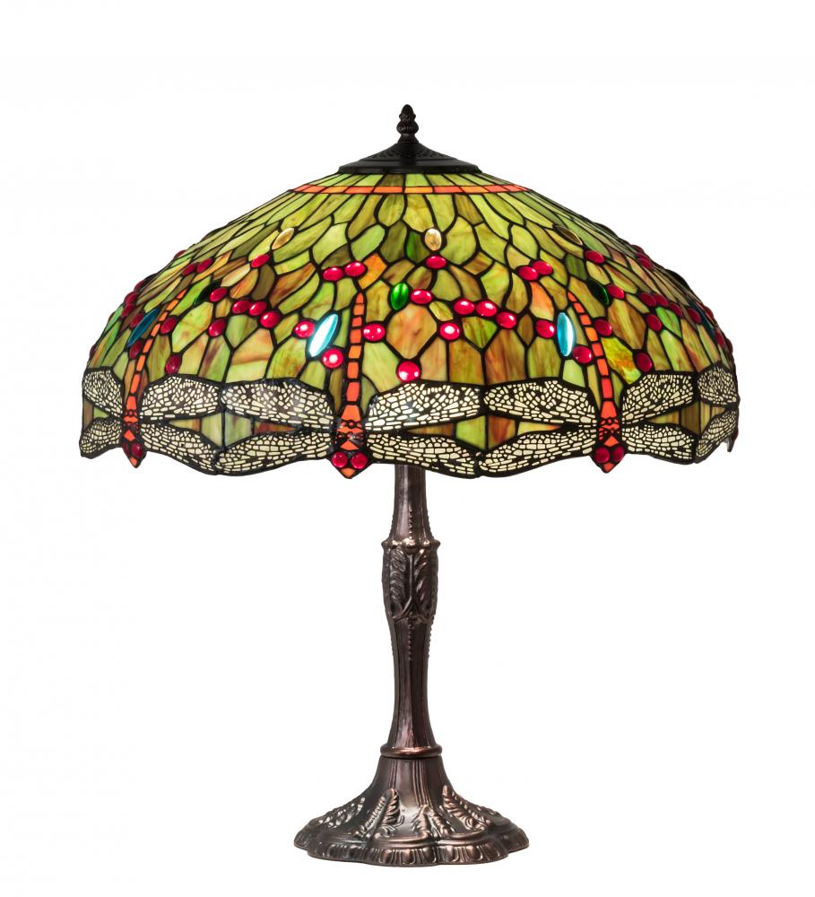 26&#34; High Tiffany Hanginghead Dragonfly Table Lamp