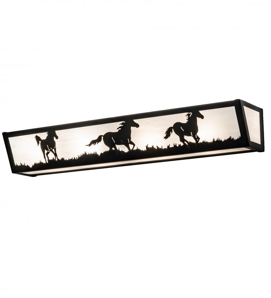 30&#34; Wide Running Horses Vanity Light