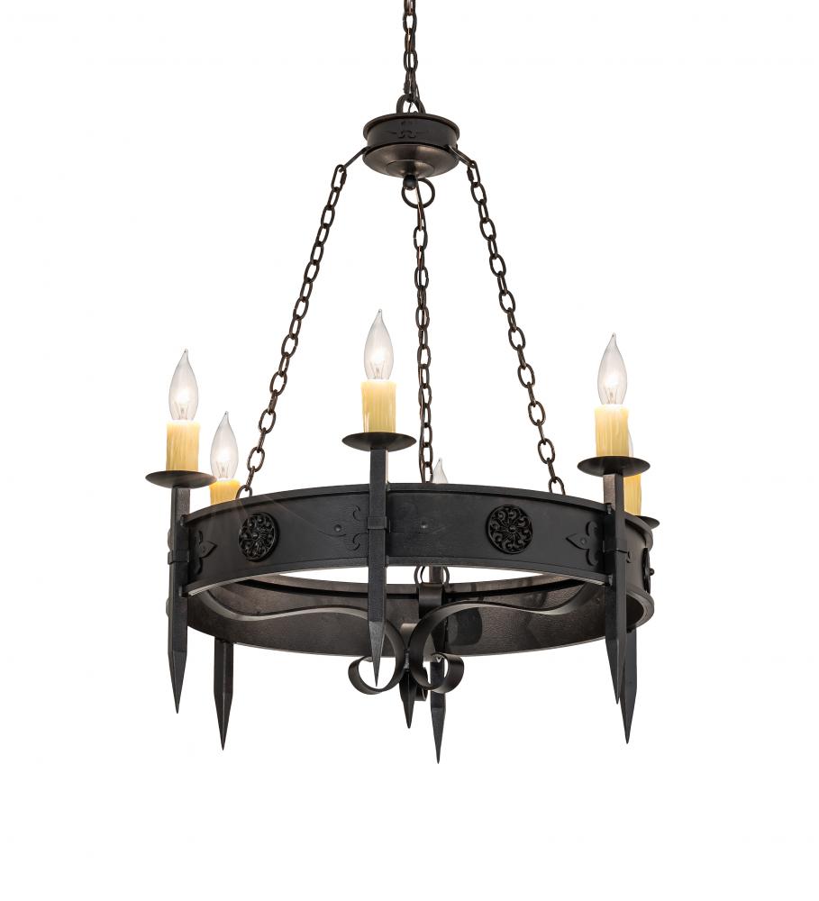 36&#34; Wide Calandra 6 Light Chandelier