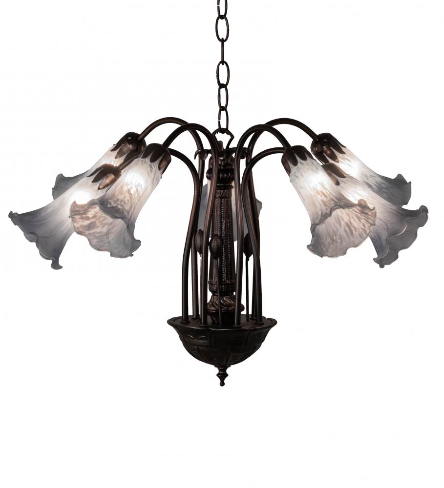 26&#34; Wide Tiffany Pond Lily 7 Light Chandelier