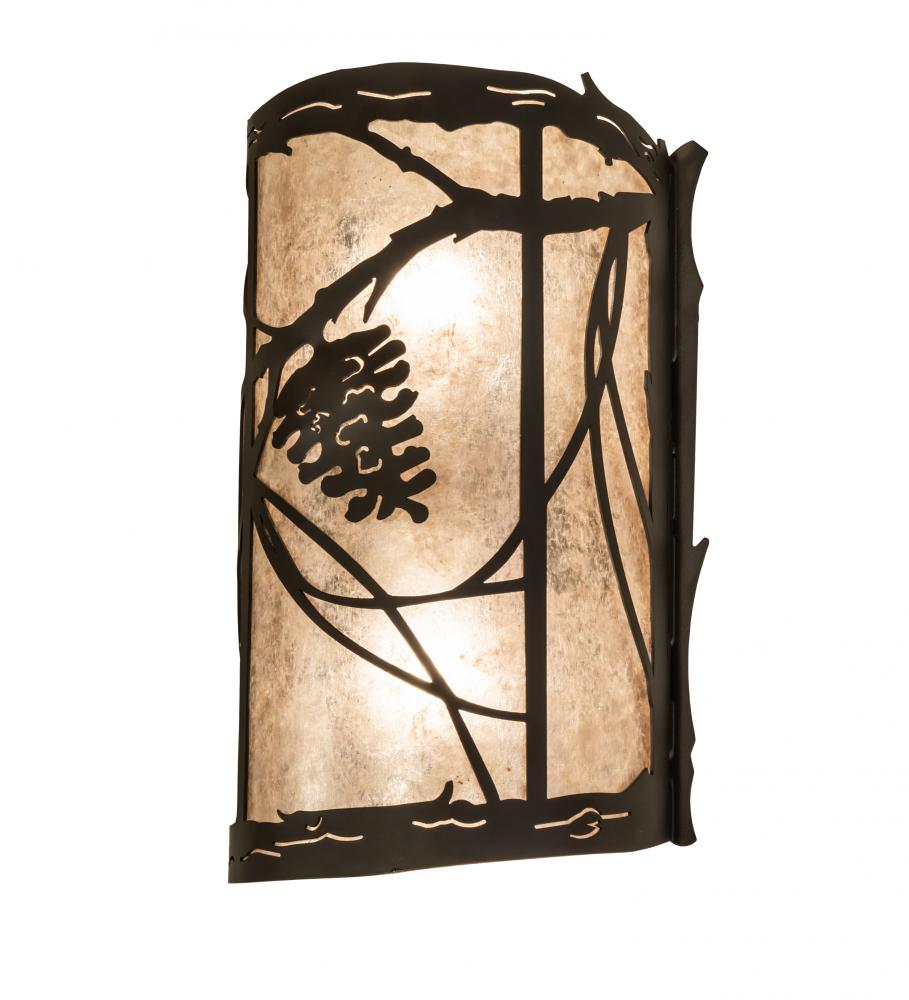 8&#34; Wide Whispering Pines Left Wall Sconce