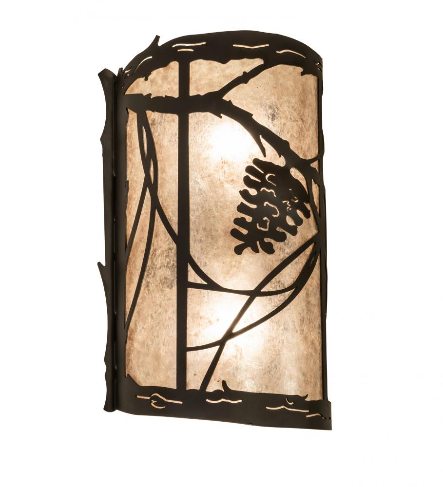 8&#34; Wide Whispering Pines Right Wall Sconce