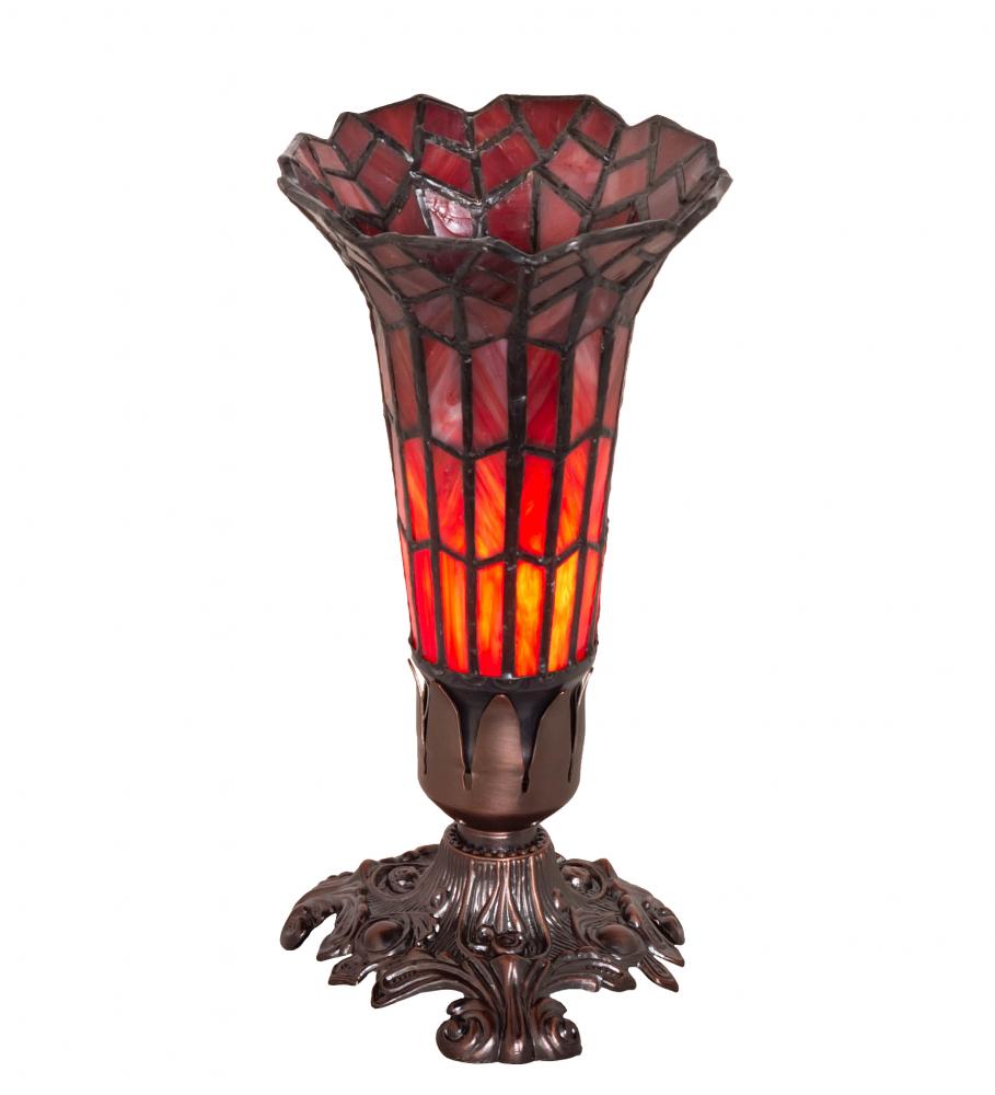 8&#34; High Stained Glass Pond Lily Victorian Accent Lamp