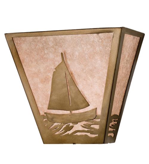 13&#34;W Sailboat Wall Sconce