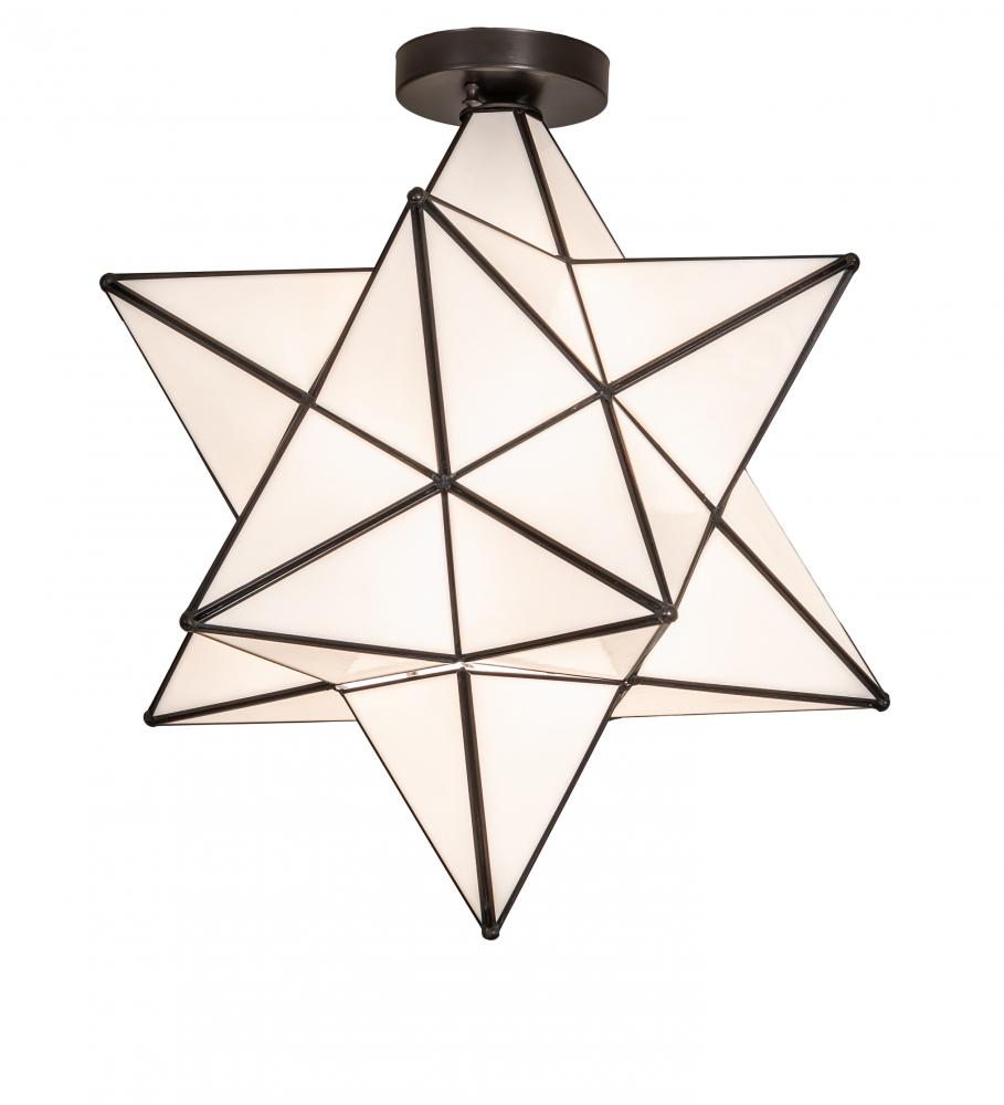 18&#34; Wide Moravian Star Flushmount