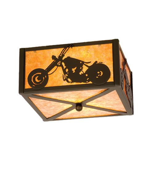 10&#34;Sq Motorcycle Flushmount