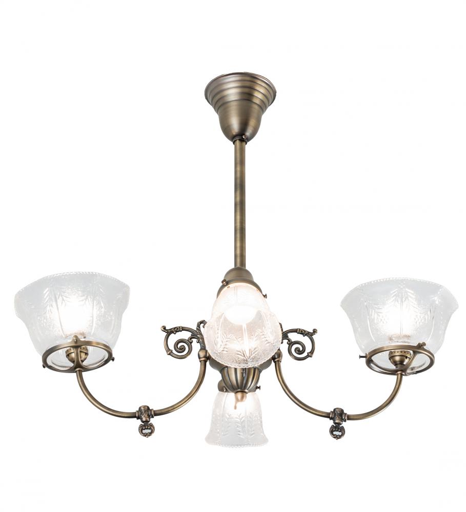 28&#34; Long Revival Gas & Electric 4 Light Oblong Chandelier