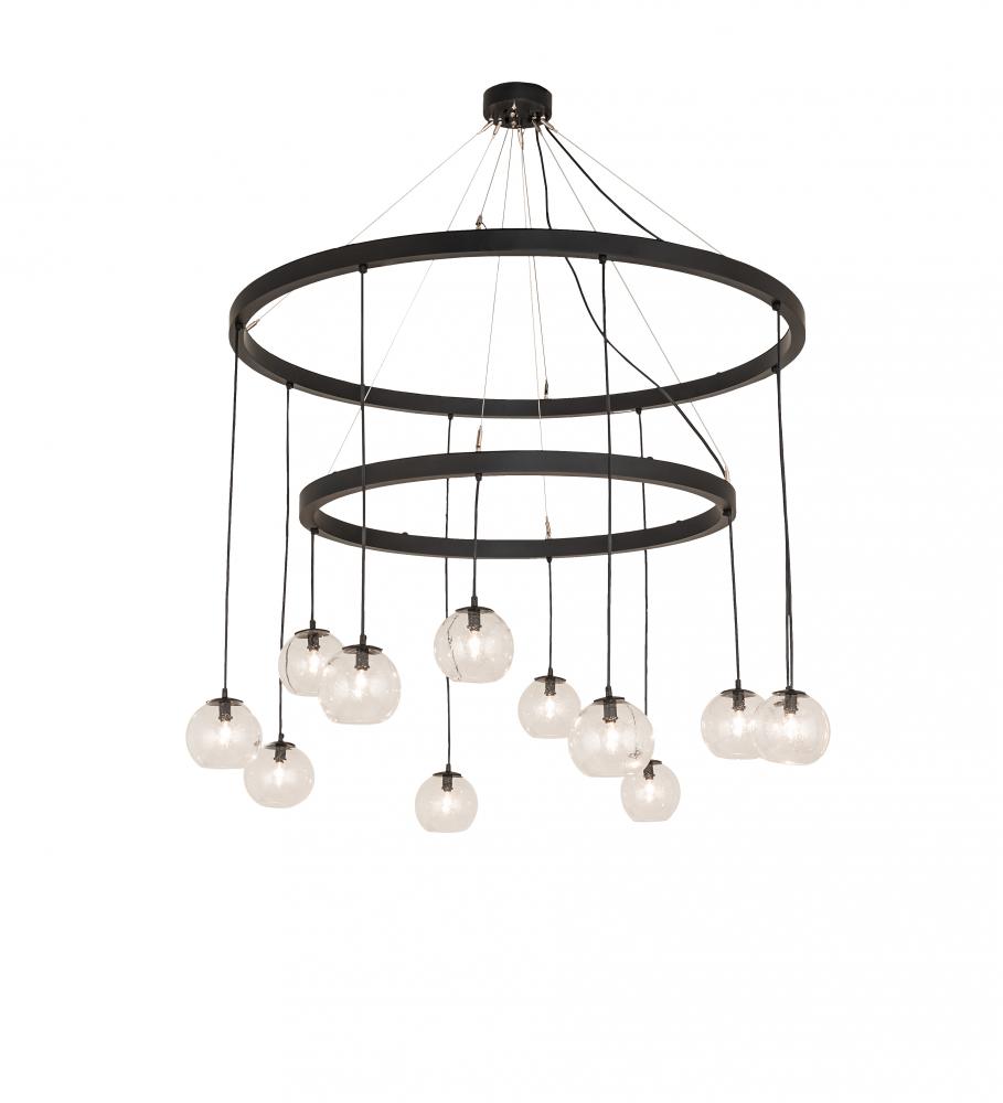 54&#34; Wide Bola 12 Light Two Tier Chandelier