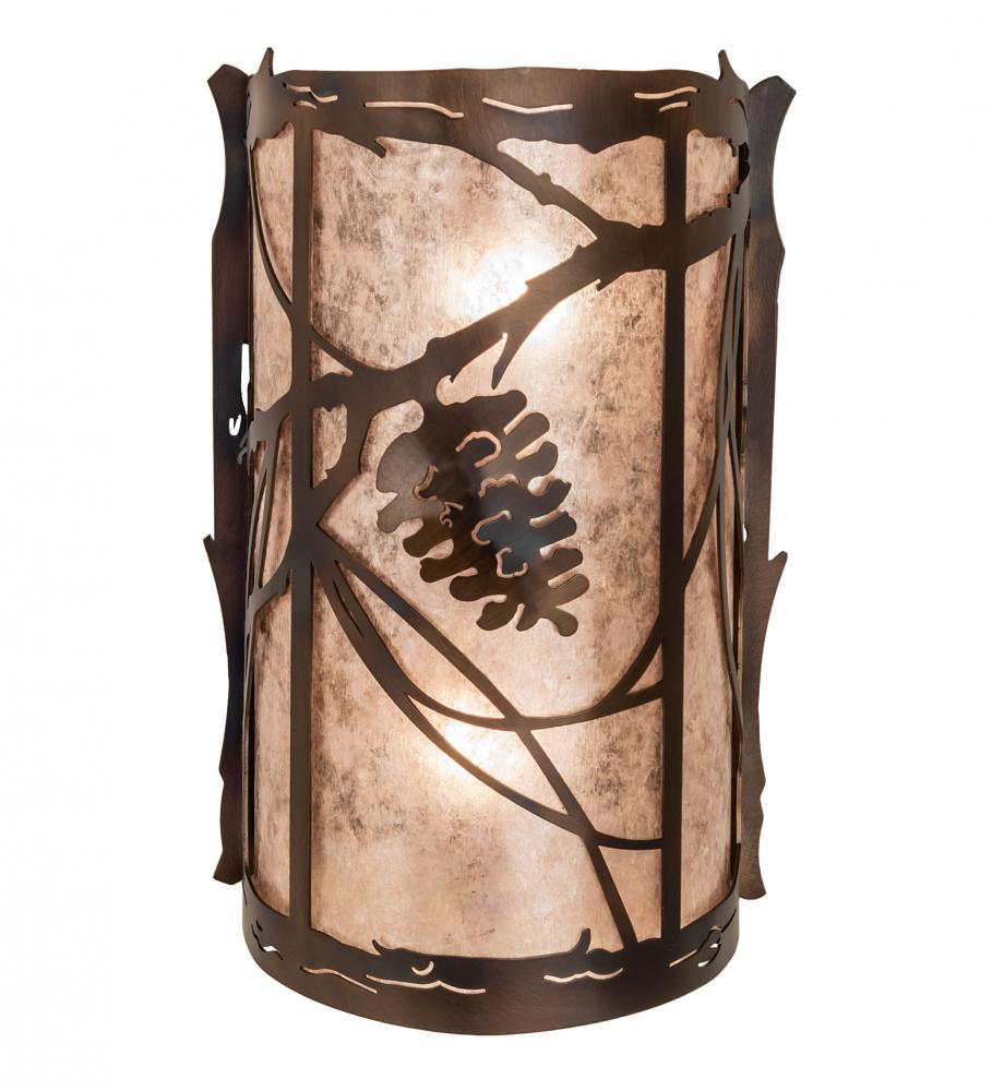 8&#34; Wide Whispering Pines Wall Sconce