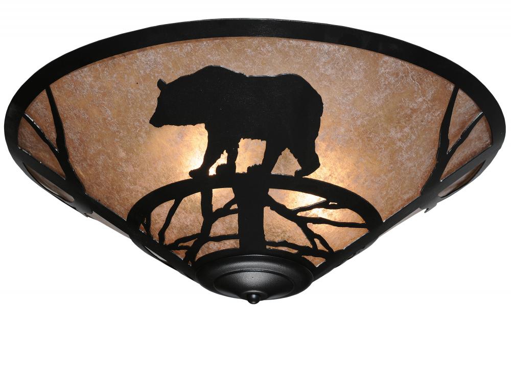 22&#34; Wide Bear on the Loose Flushmount