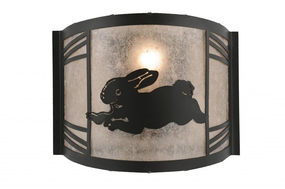 12&#34; Wide Rabbit on the Loose Left Wall Sconce