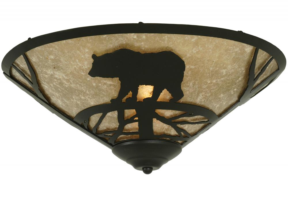 17&#34; Wide Bear on the Loose Flushmount