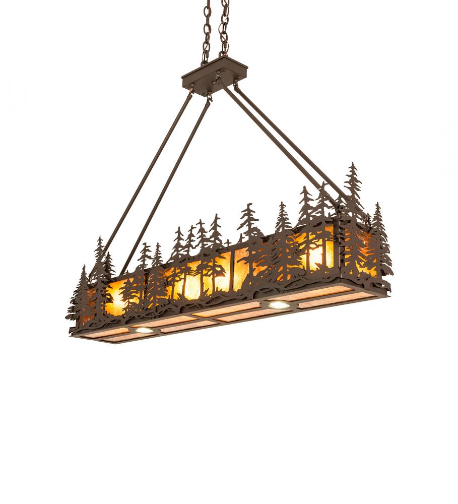 48&#34; Long Tall Pines Oblong Inverted Pendant