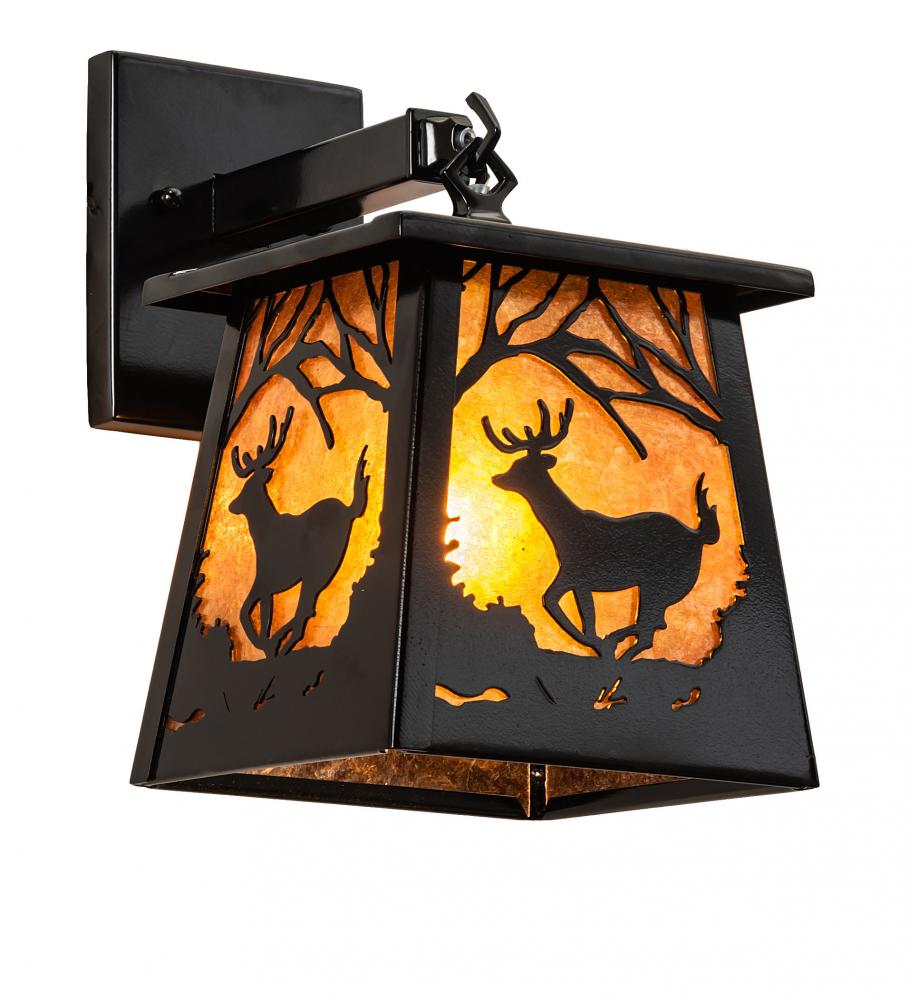 7.5&#34; Wide Lone Deer Hanging Wall Sconce