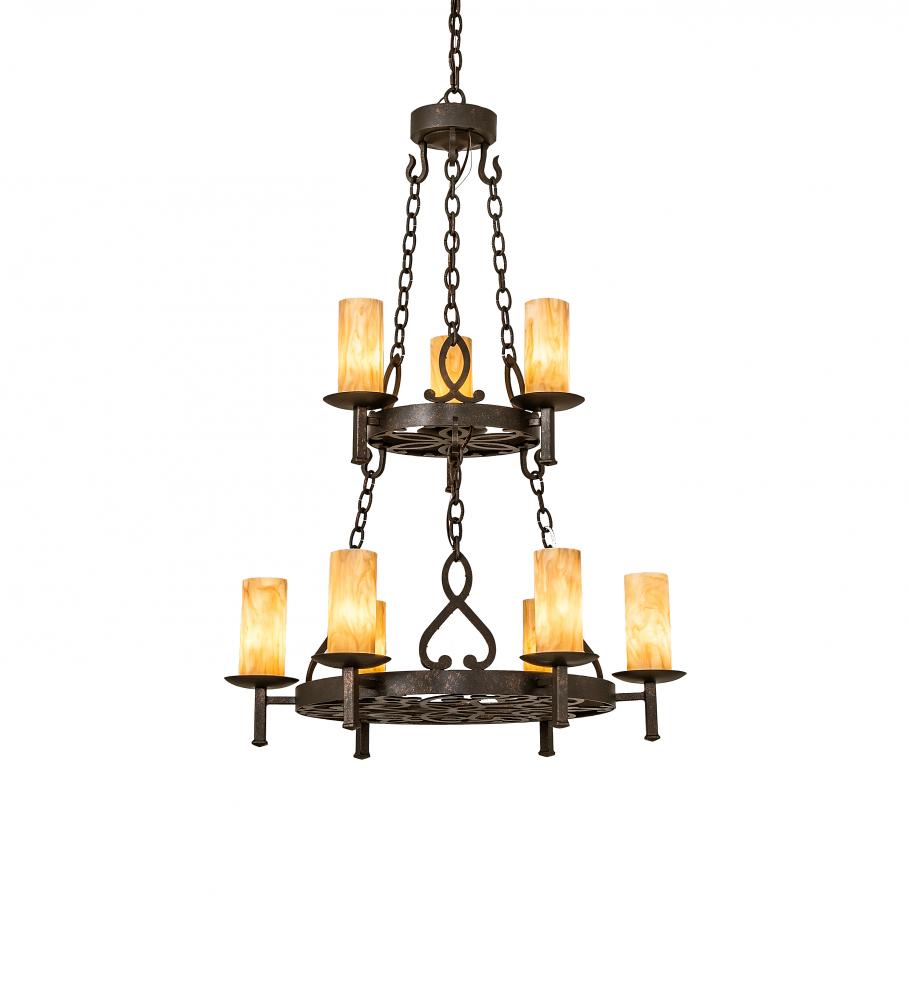 31&#34; Wide Newcastle 9 Light Two Tier Chandelier